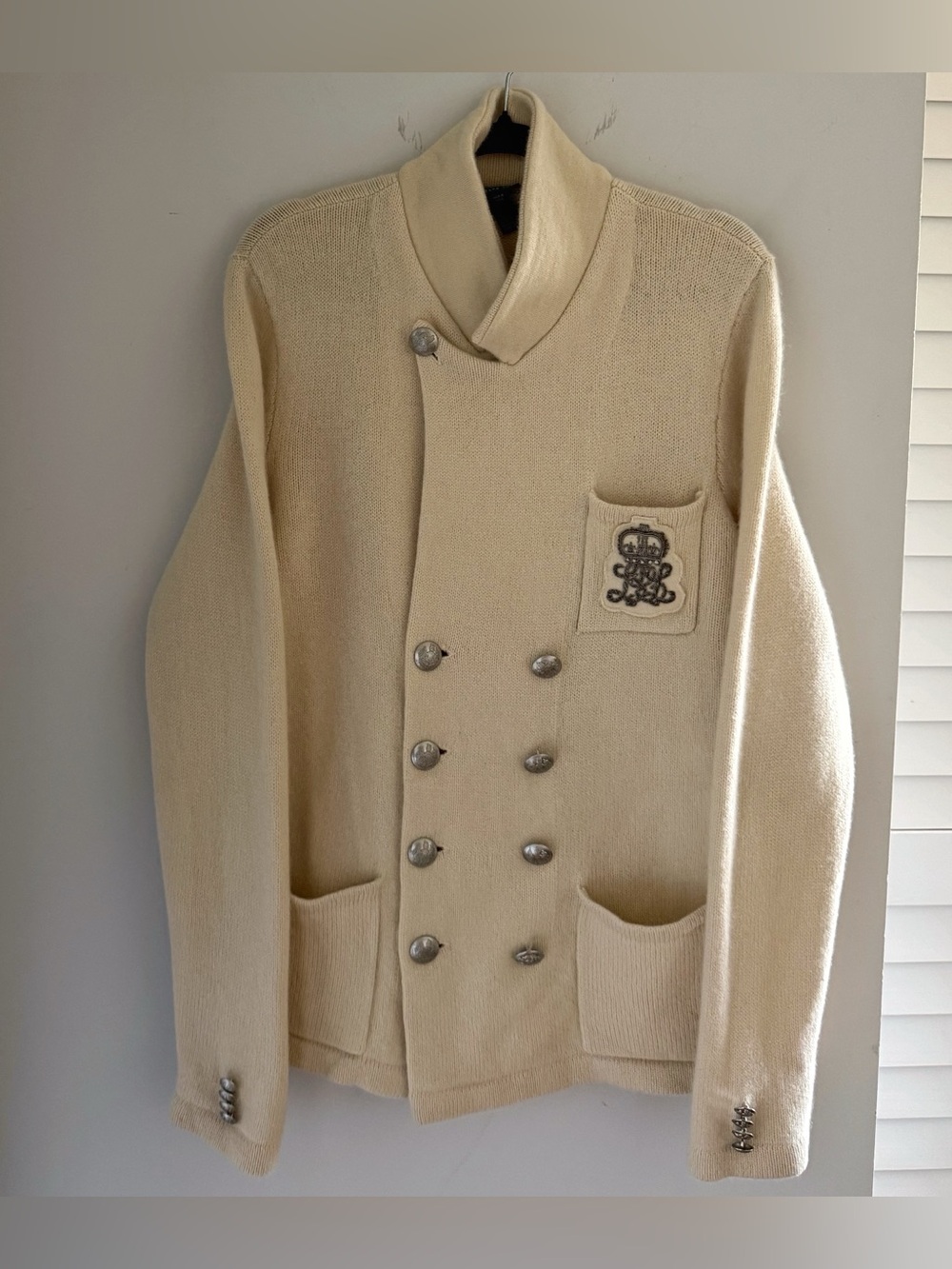 Vintage Lauren Ralph Lauren Wool / Cashmere Knit Blazer L